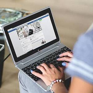 Bildausschnitt Laptoptastatur