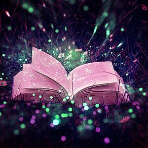 Fotomontage Zauberbuch