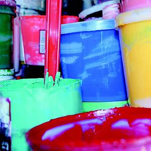Bunte Druckfarben