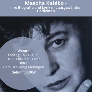 Porträt schwarzweiß von Macha Kaleko